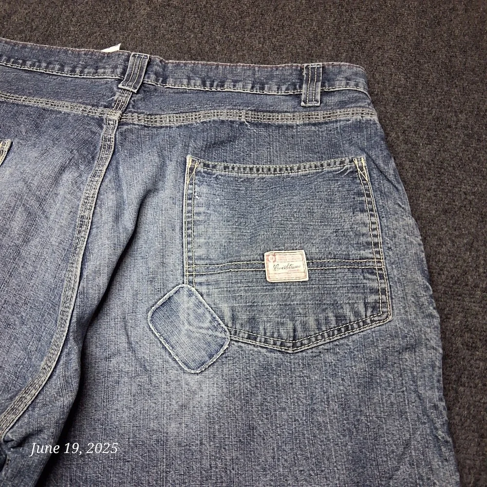 VTG Y2K Levi's Denim Shorts Men Size 38 Blue Faded Distressed 12